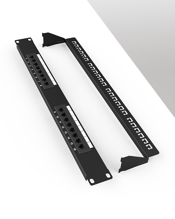 1U 16 Ports Network Patch Panel