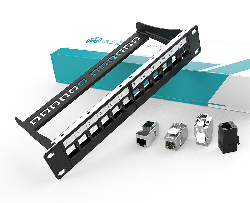 英曼1U12口-直通網絡空配架