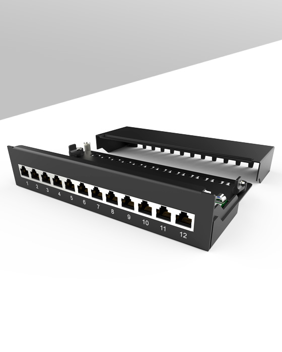 1U12口-防塵網(wǎng)絡(luò)配線架