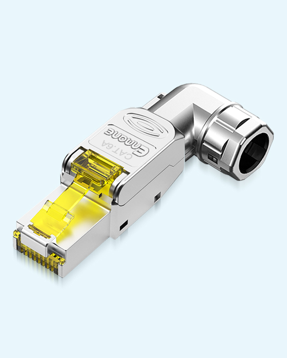 90°鋅合金免打水晶頭