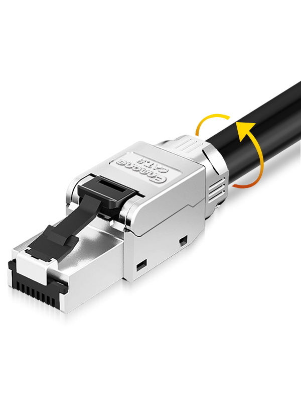 超短屏蔽免打水晶頭