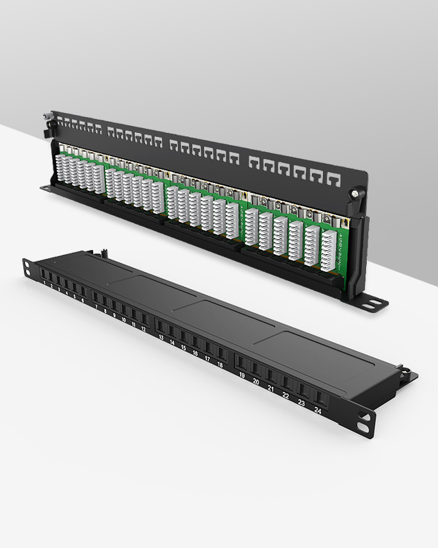 0.5U24口-屏蔽防塵網絡配線架