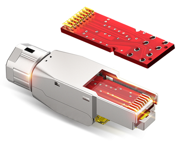 八類鋅合金免打水晶頭