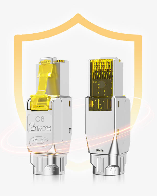 超短鋅合金免打水晶頭